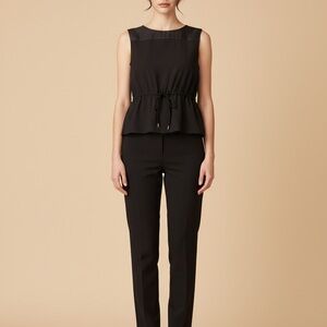 Calvin Klein Black Sleeveless Tank Top with Tie Front